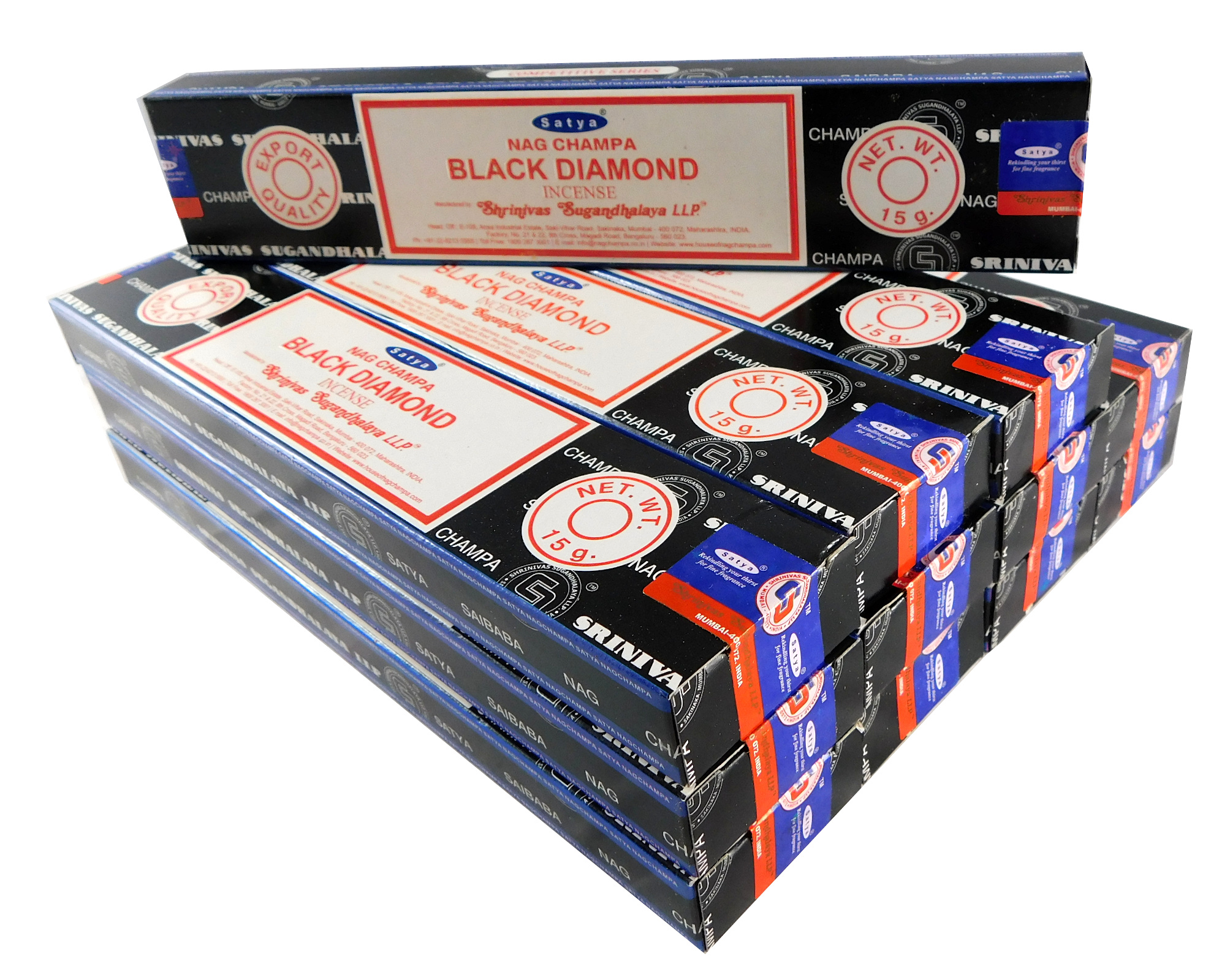 Bild von Satya Räucherstäbchen Black Diamond 12 Packs a 15g