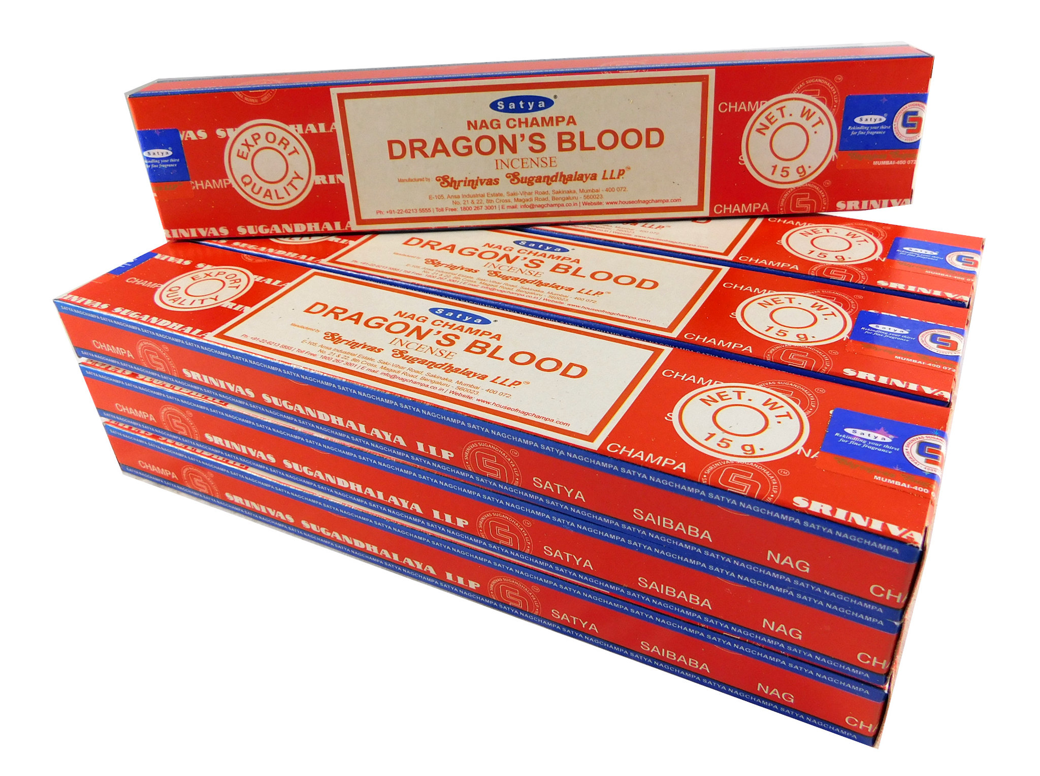 Bild von Satya Räucherstäbchen Dragon´s Blood 12 Packs a 15g