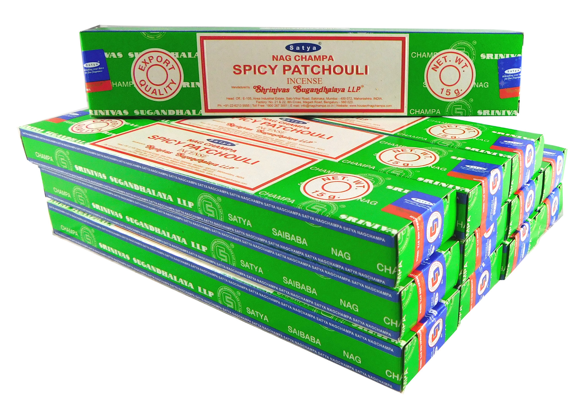 Bild von Satya Räucherstäbchen Spicy Patchouli 12 Packs a 15g