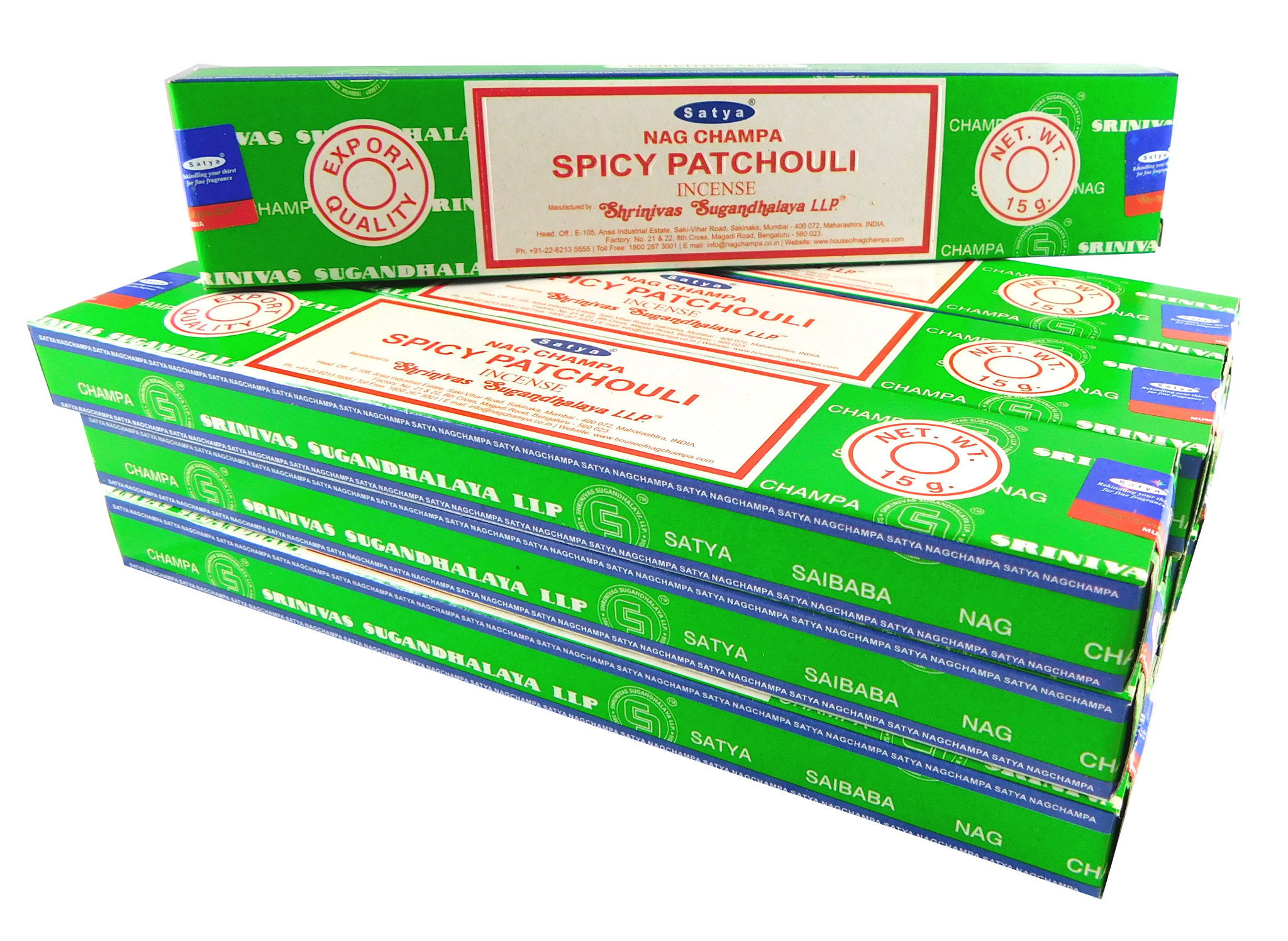 Bild von Satya Räucherstäbchen Spicy Patchouli 12 Packs a 15g