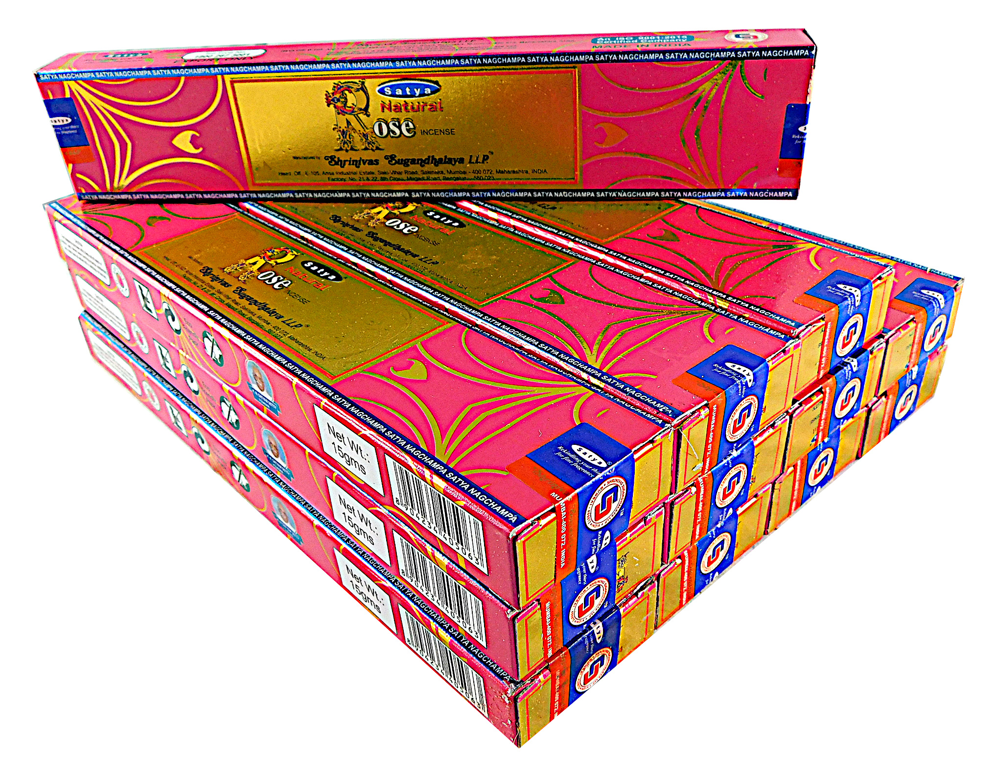Bild von Satya Räucherstäbchen Natural Rose 12 Packs a 15g