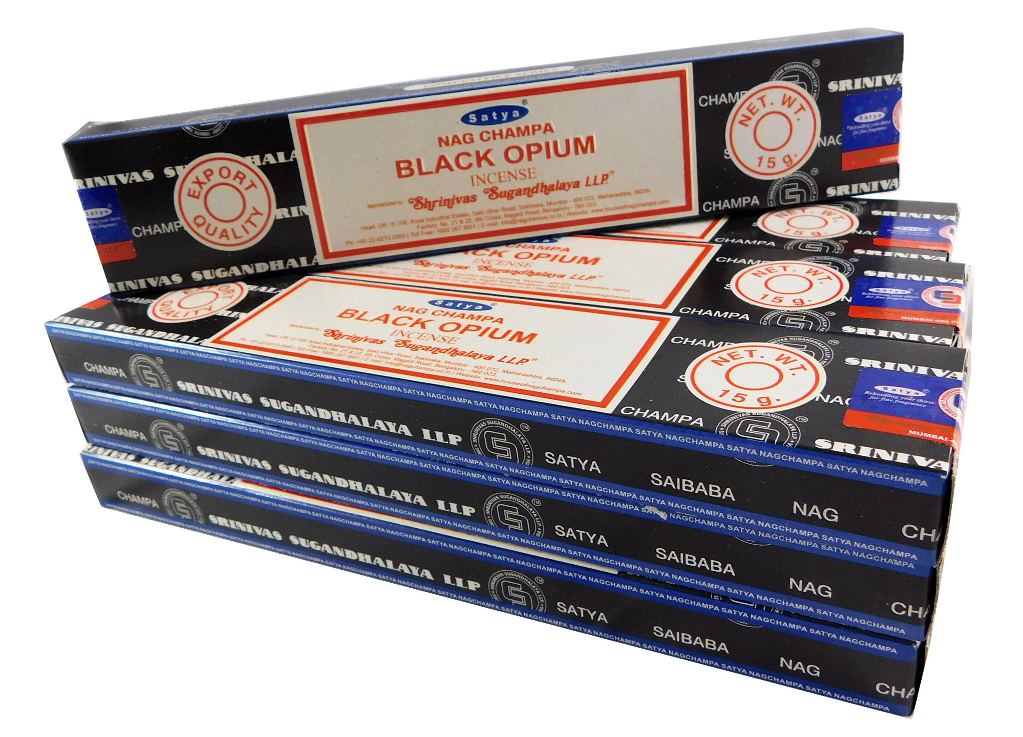 Bild von Satya Räucherstäbchen Black Opium 12 Packs a 15g