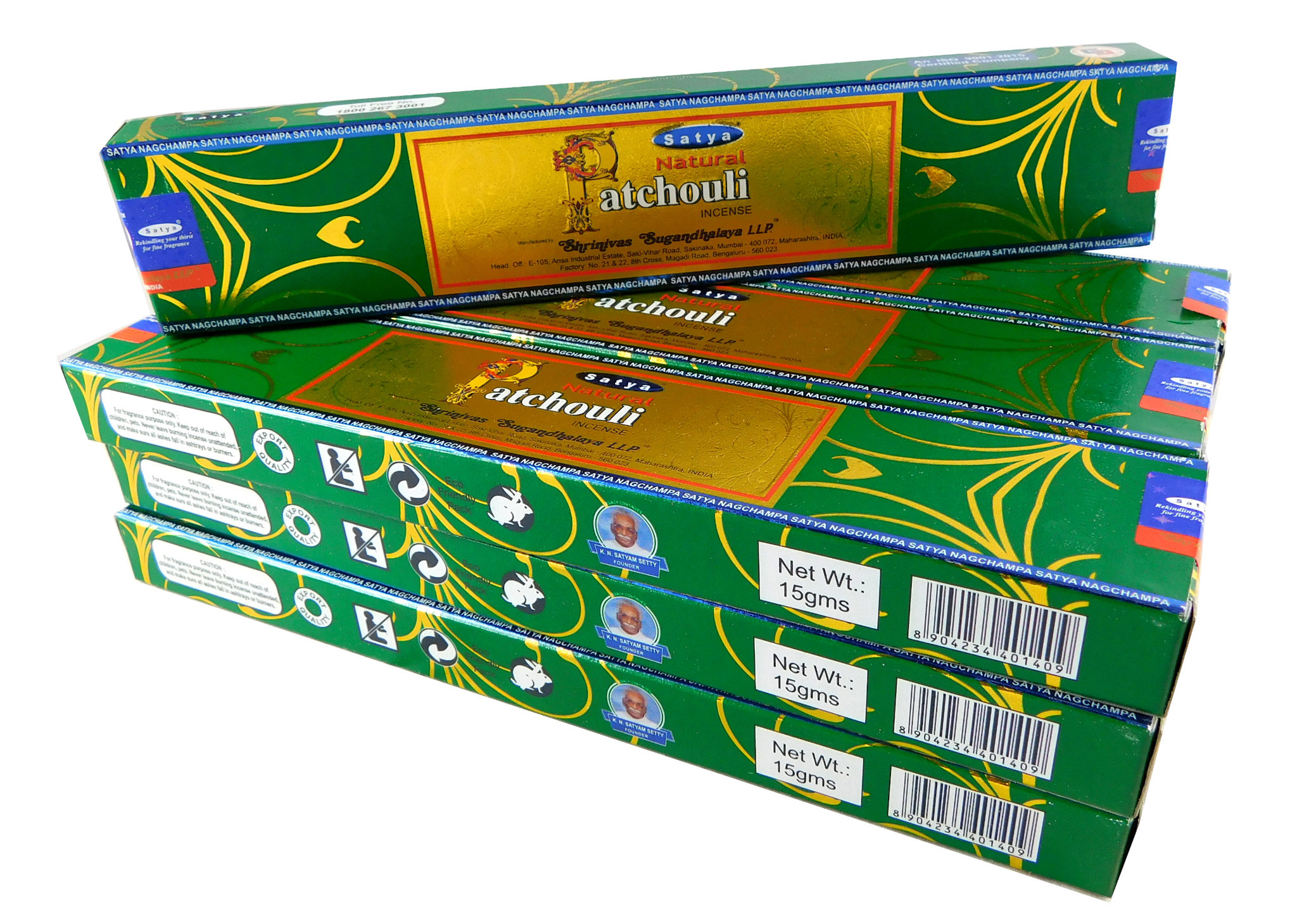 Bild von Satya Räucherstäbchen Natural Patchouli 12 Packs a 15g