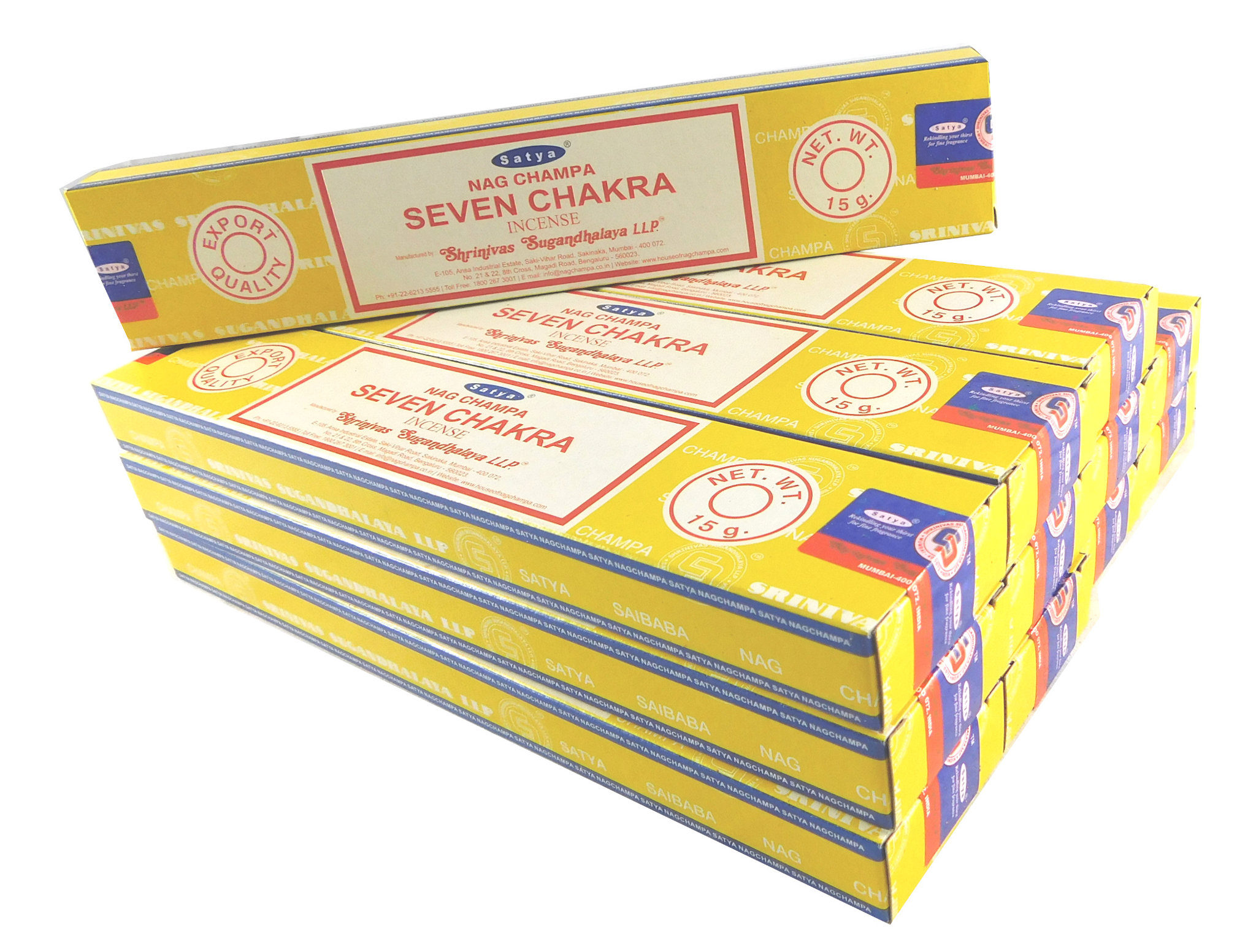 Bild von Satya Räucherstäbchen Seven Chakra 12 Packs a 15g
