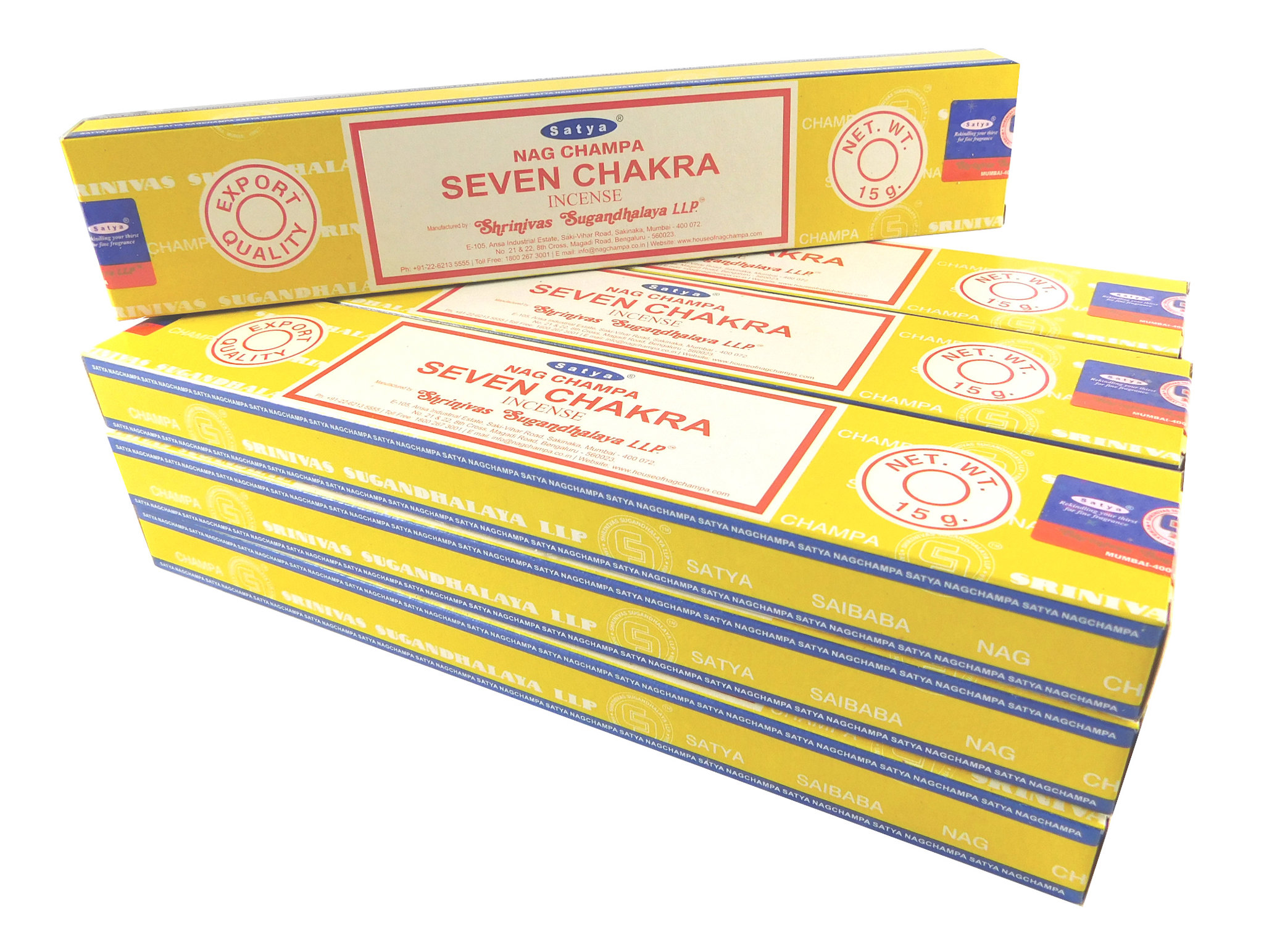 Bild von Satya Räucherstäbchen Seven Chakra 12 Packs a 15g