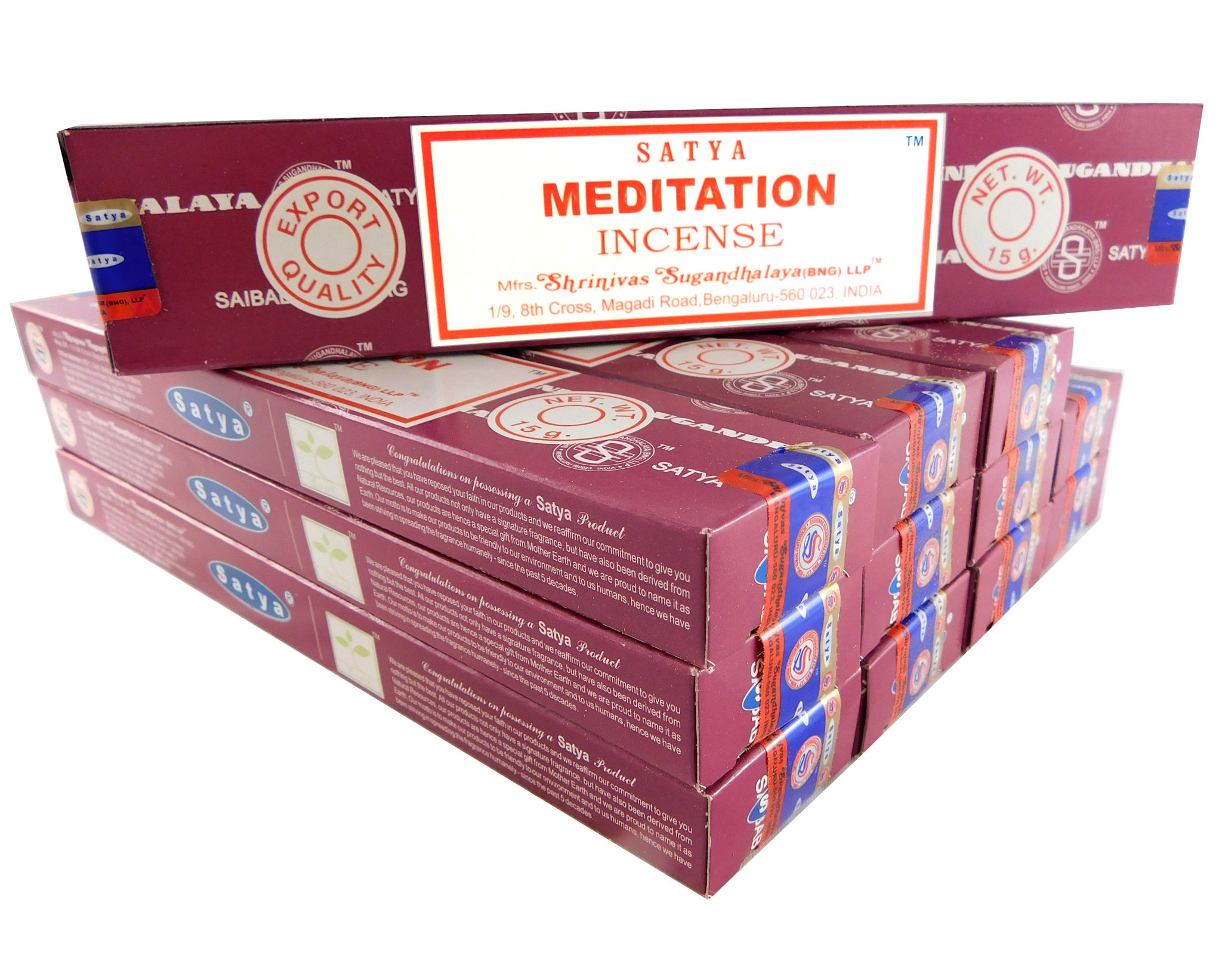 Bild von Satya Räucherstäbchen Meditation 12 Packs a 15g