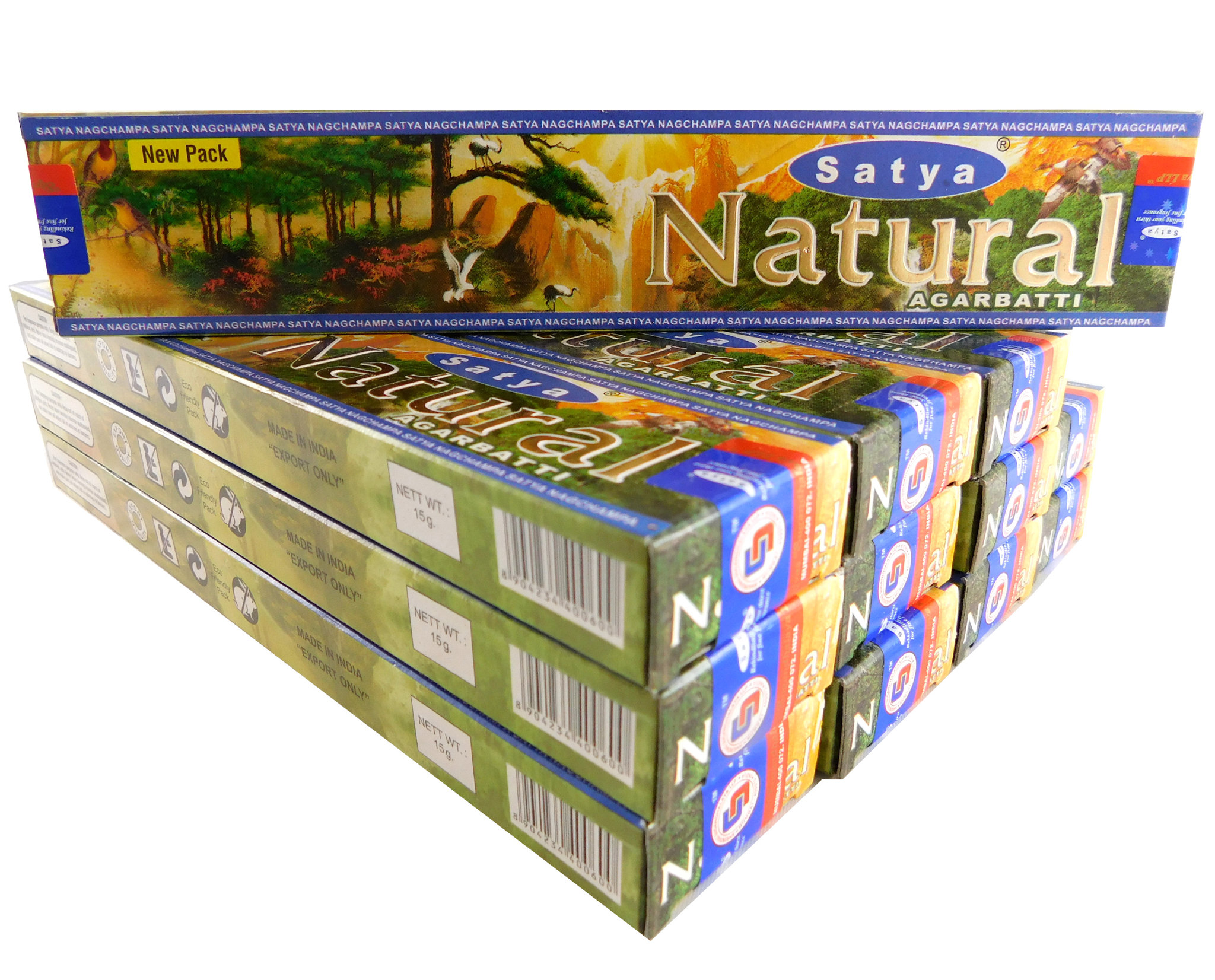 Bild von Satya Räucherstäbchen Natural 12 Packs a 15g