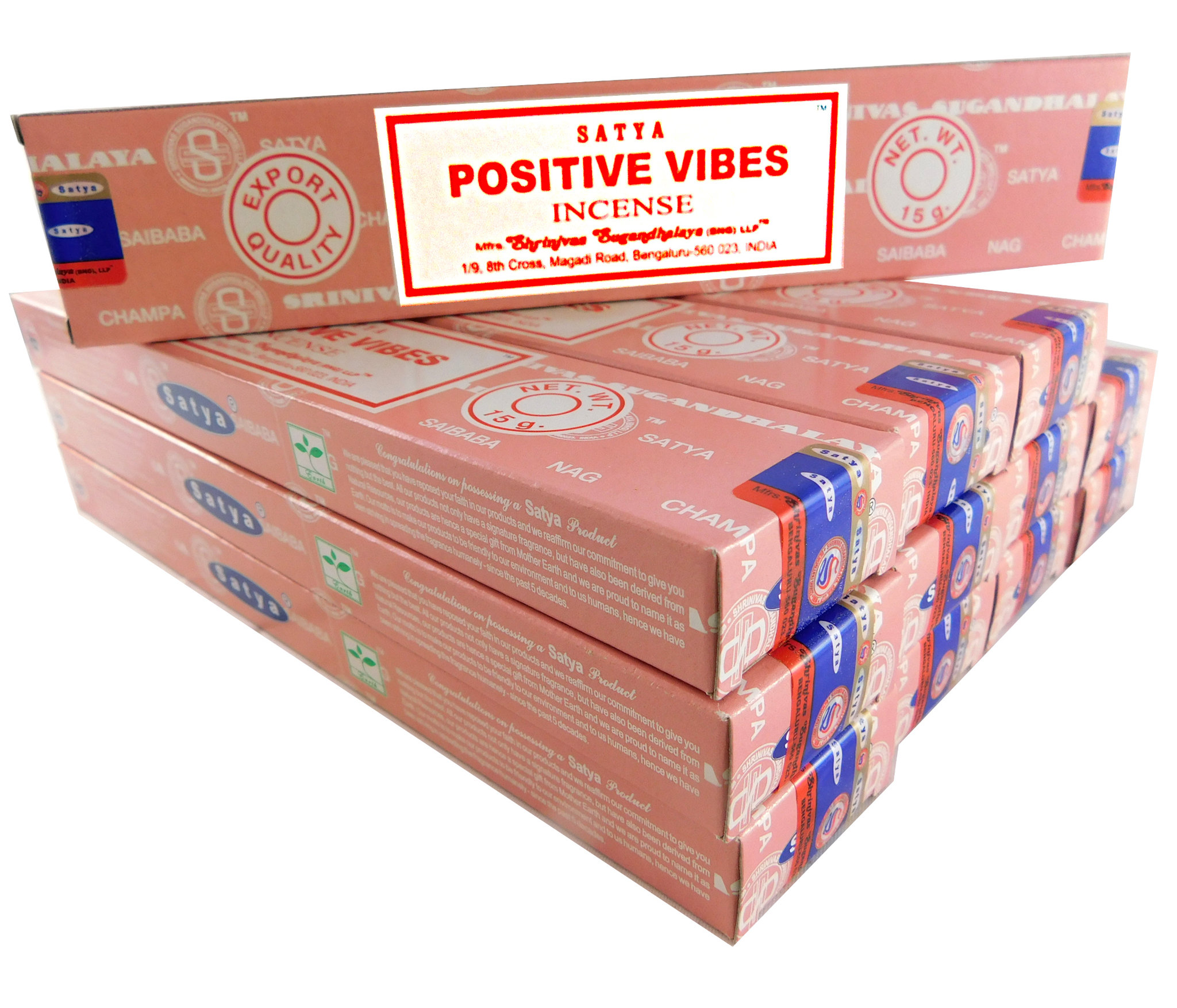 Bild von Satya Räucherstäbchen Positive Vipes 12 Packs a 15g