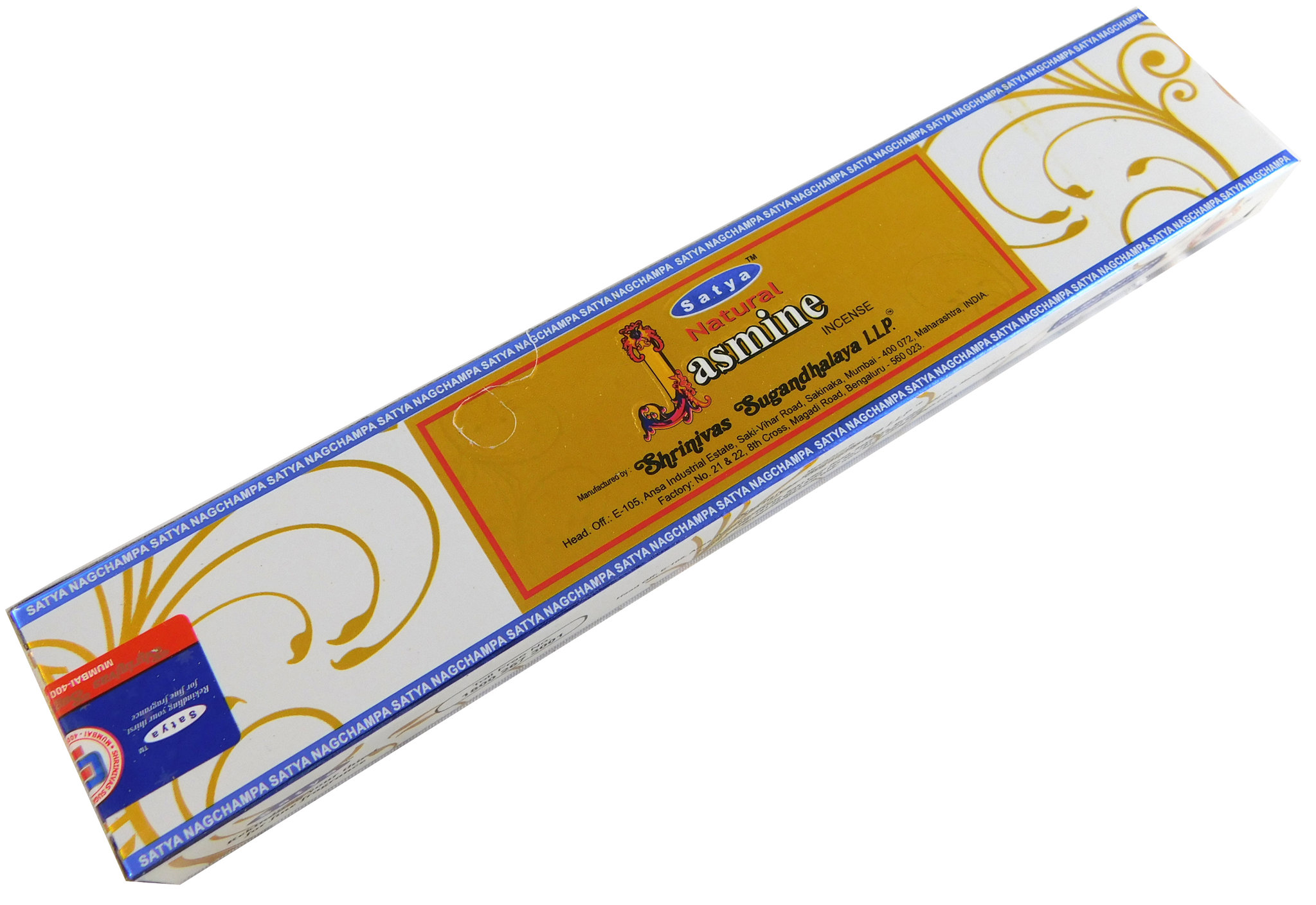 Bild von Räucherstäbchen Natural Jasmine von Satya 15g Packung. Ca. 15 Incence Sticks