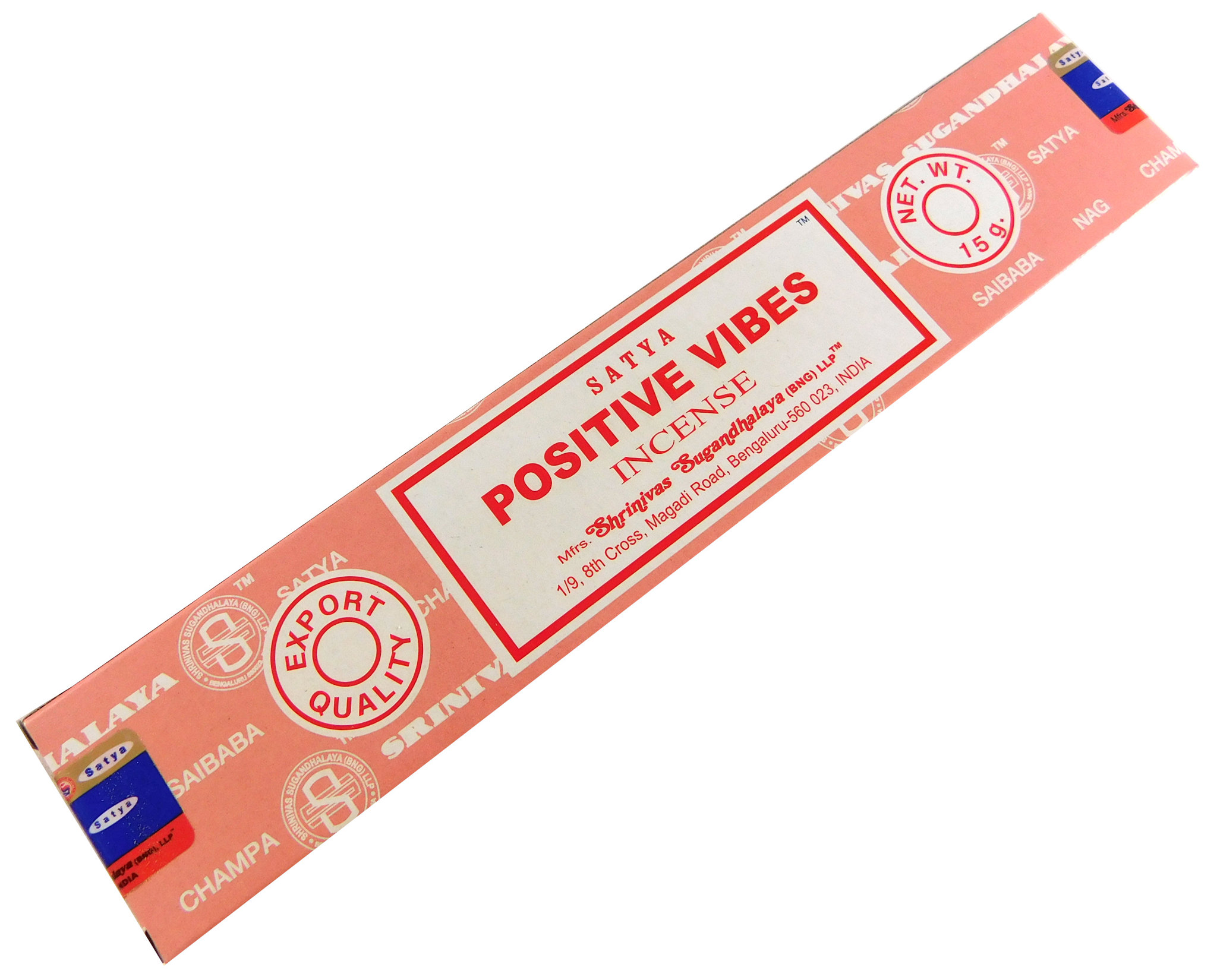 Bild von Räucherstäbchen Positive Vipes von Satya 15g Packung. Ca. 15 Incence Sticks