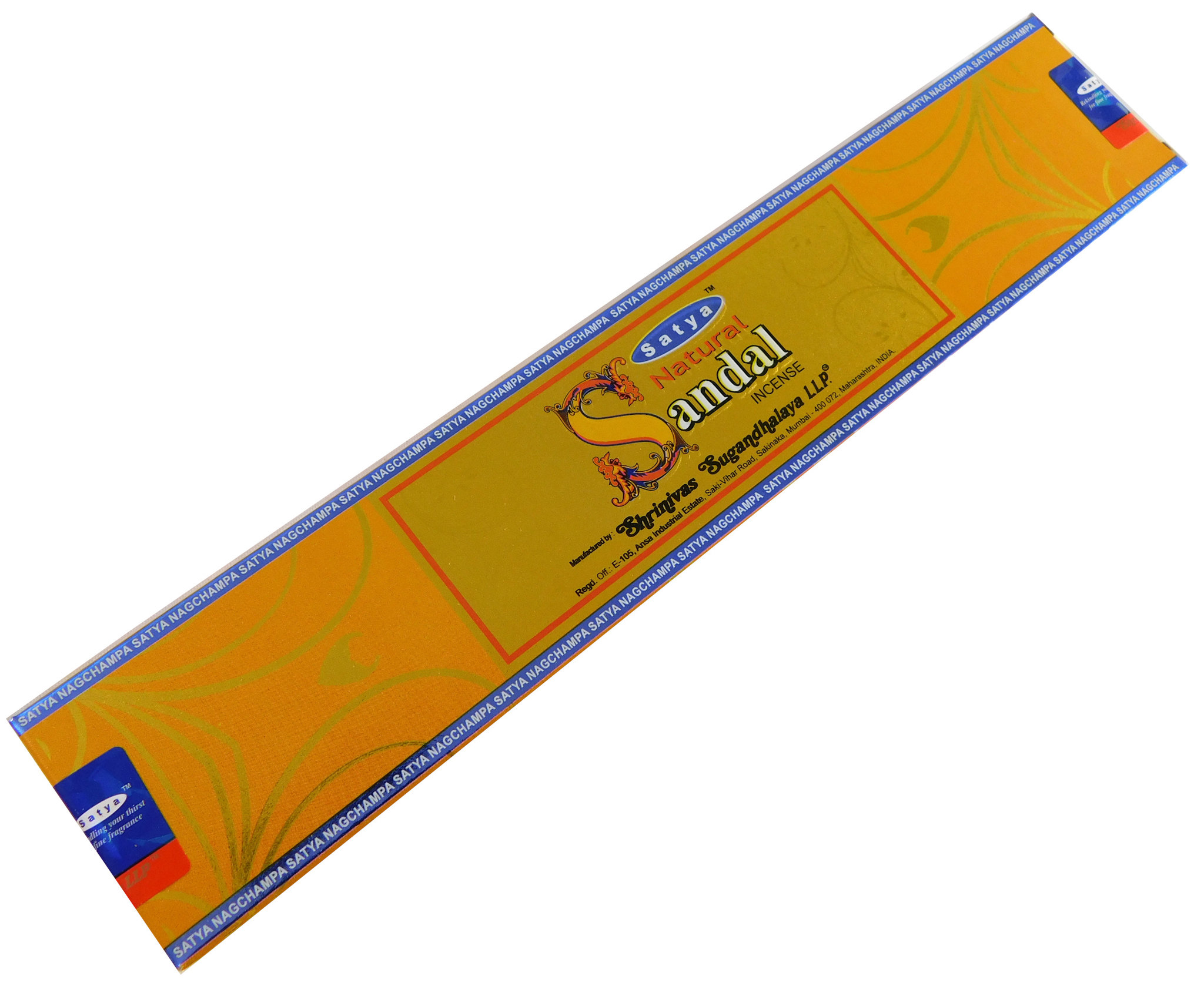 Bild von Räucherstäbchen Natural Sandal von Satya 15g Packung. Ca. 15 Incence Sticks