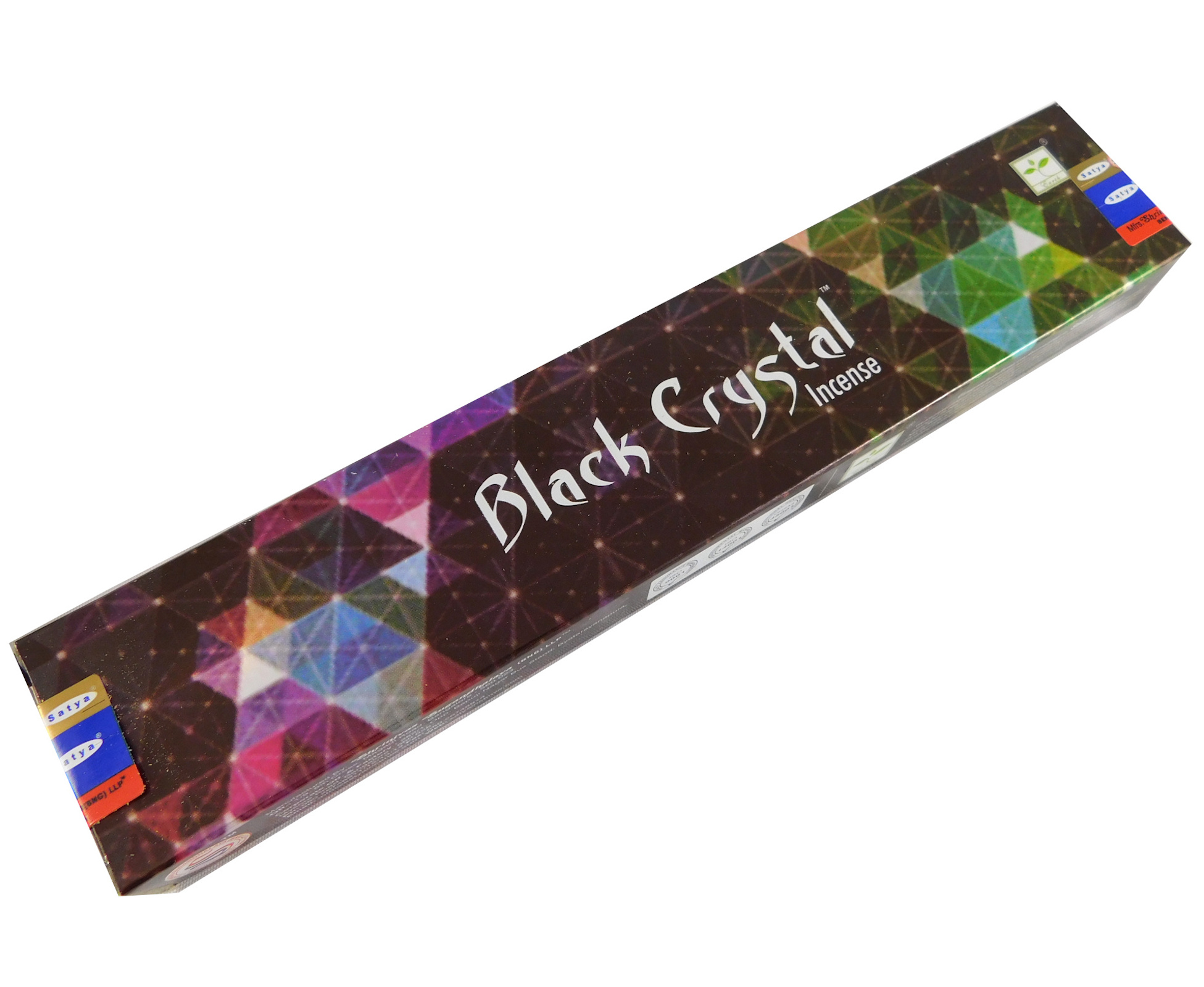 Bild von Räucherstäbchen Black Crystal von Satya 15g Packung. Ca. 15 Incence Sticks