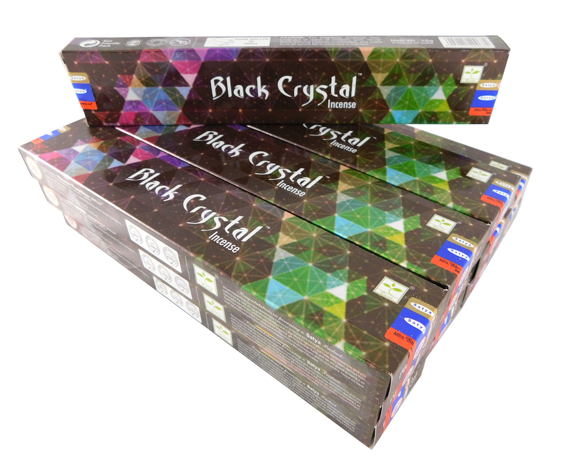 Bild von Satya Räucherstäbchen  Black Crystal 12 Packs a 15g