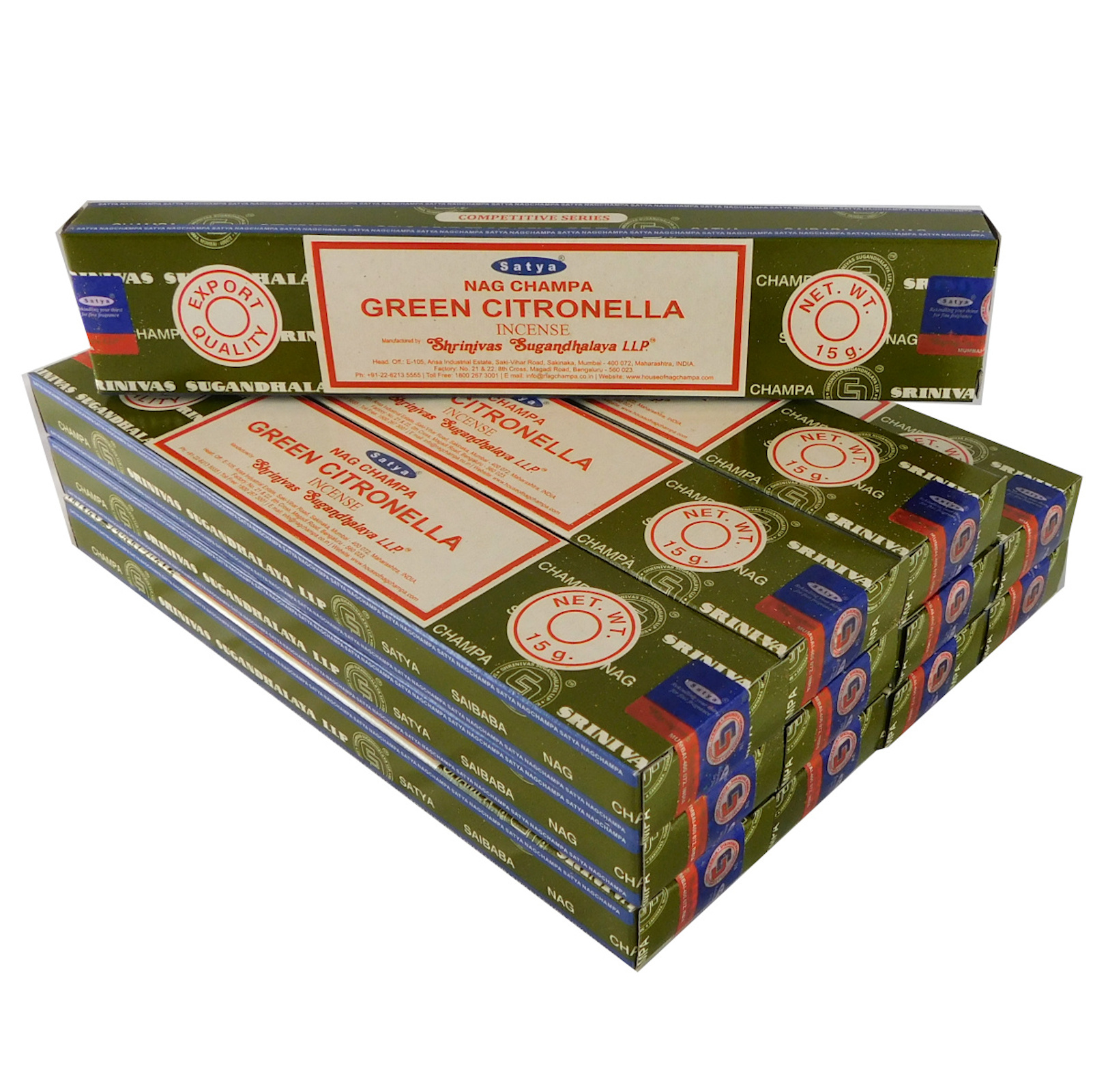 Bild von Satya Räucherstäbchen Green Citronella 12 Packs a 15g