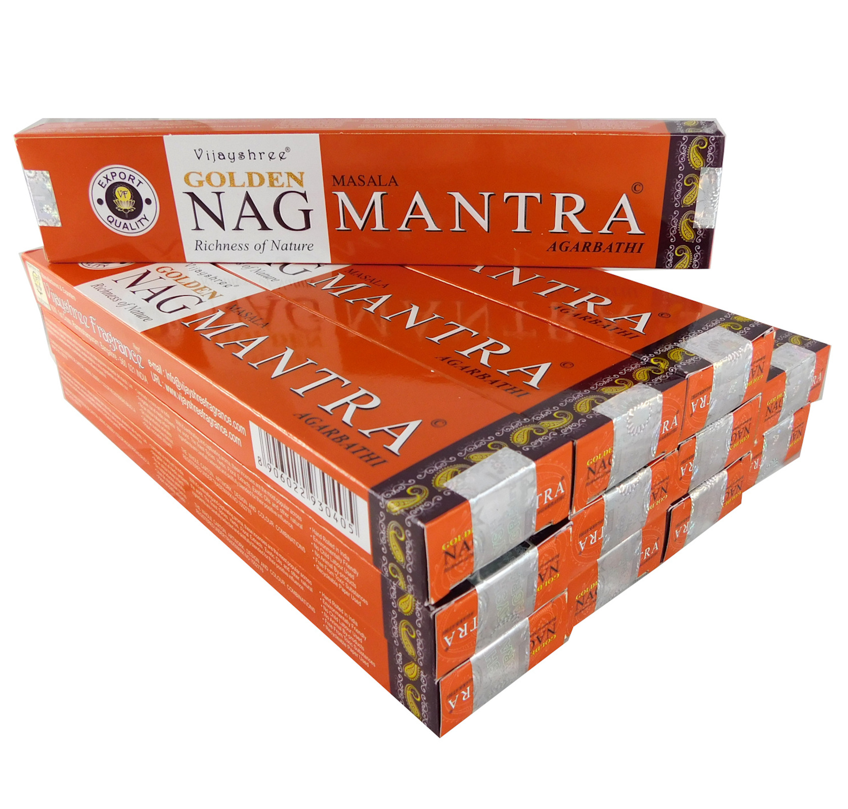 Bild von Vijayshree Räucherstäbchen Golden Nag Mantra 12 Packs a 15g