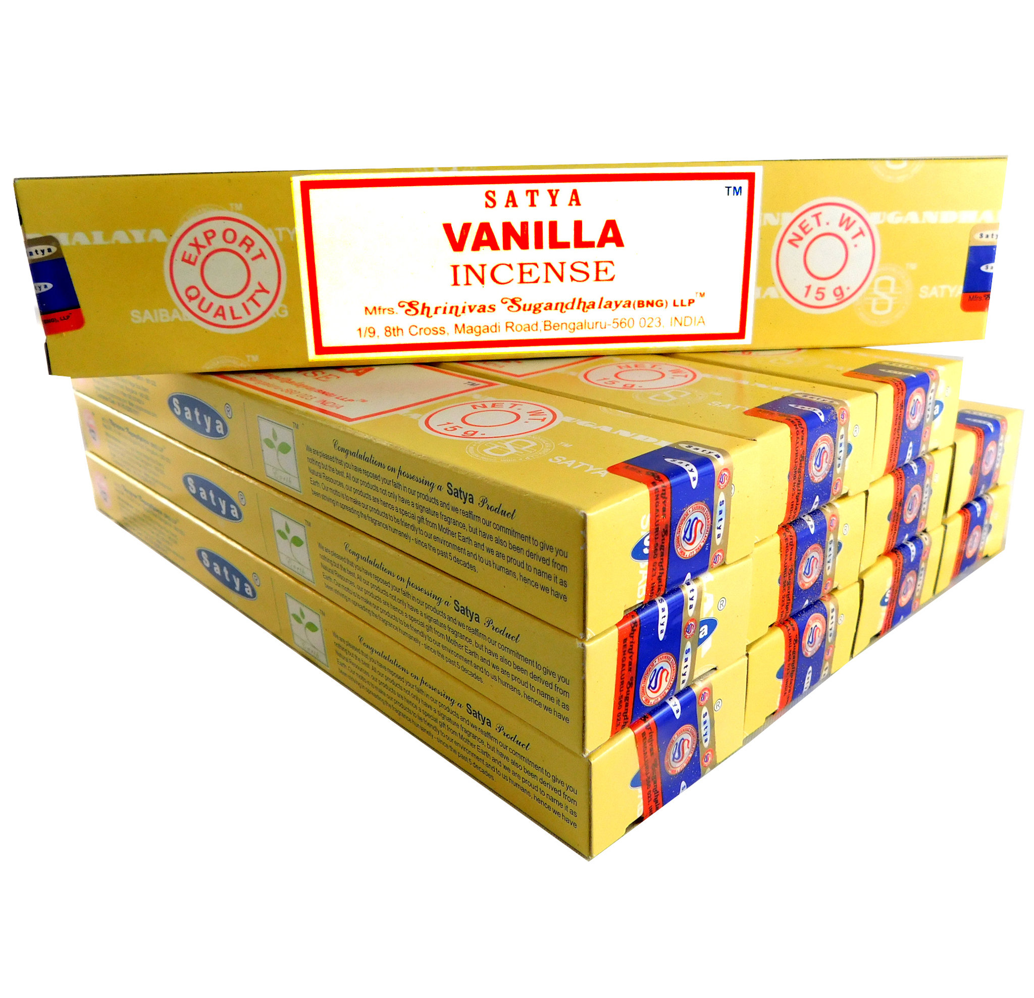 Bild von Satya Räucherstäbchen  Vanilla 12 Packs a 15g