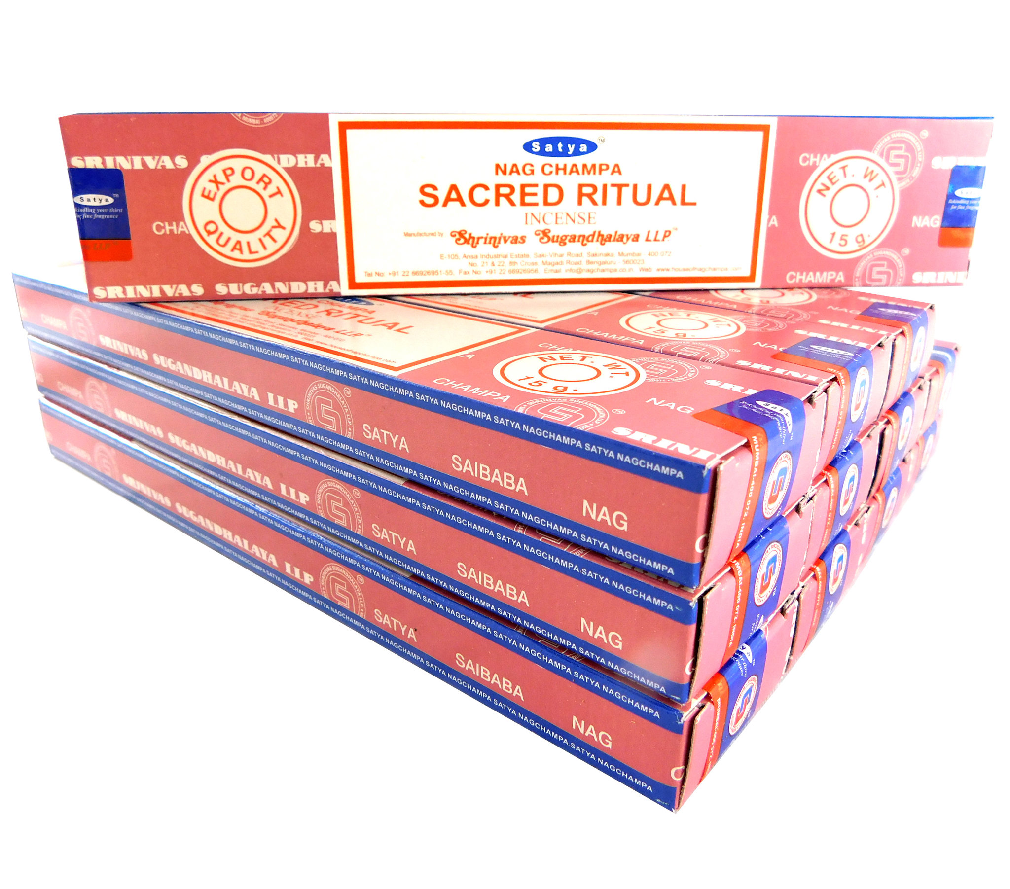 Bild von Satya Räucherstäbchen  Sacred Ritual 12 Packs a 15g