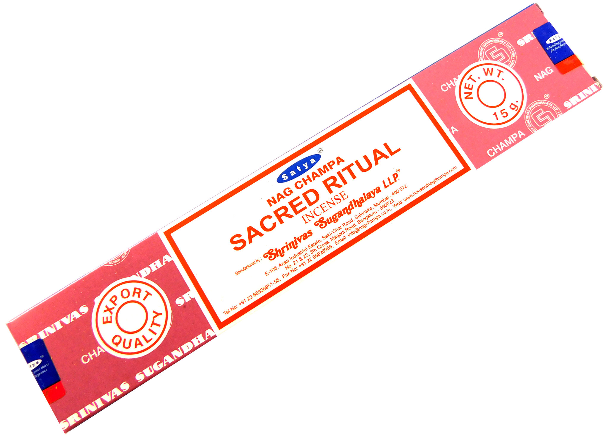 Bild von Räucherstäbchen Sacred Ritual von Satya 15g Packung. Ca. 15 Incence Sticks