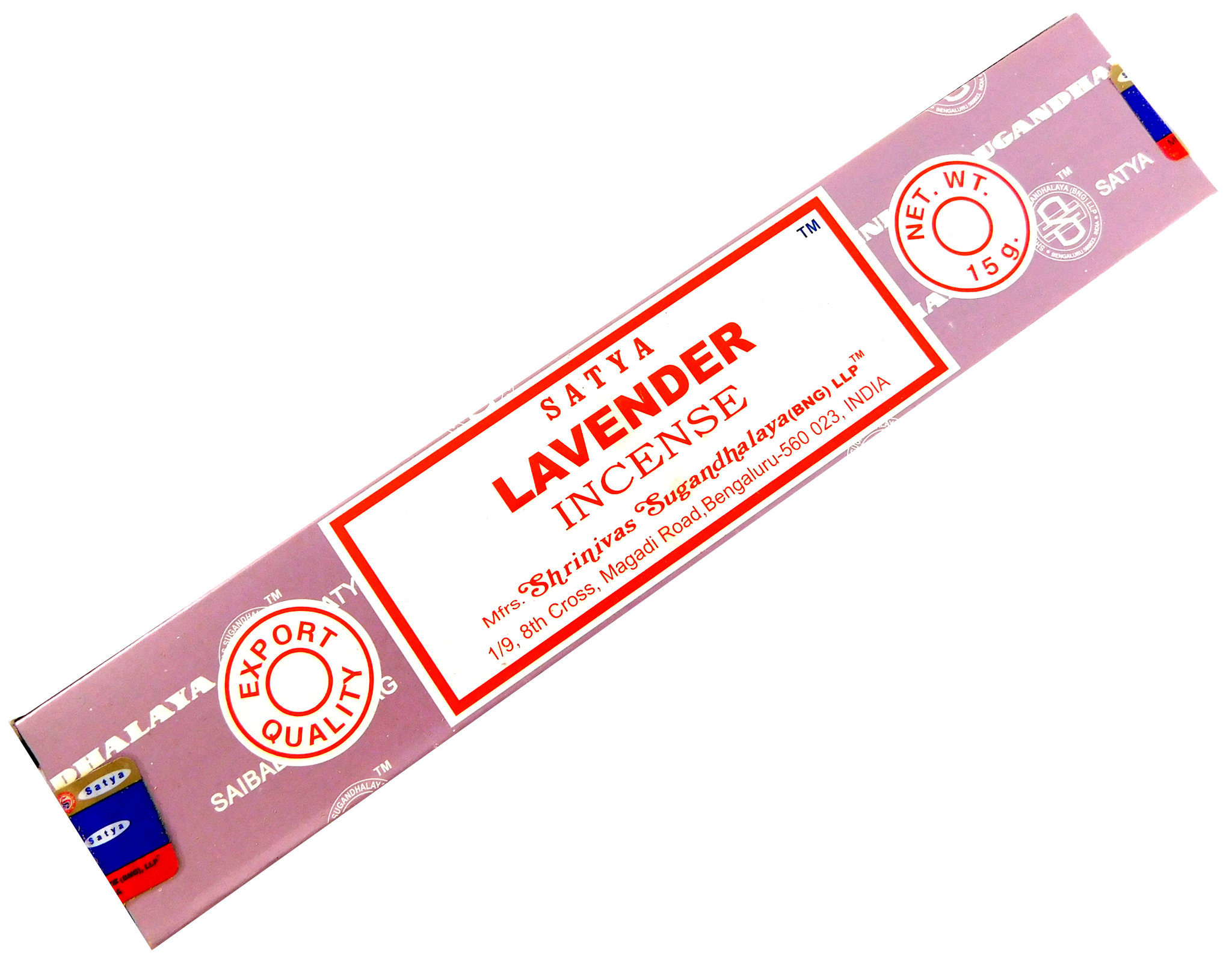 Bild von Räucherstäbchen Lavender von Satya 15g Packung. Ca. 15 Incence Sticks