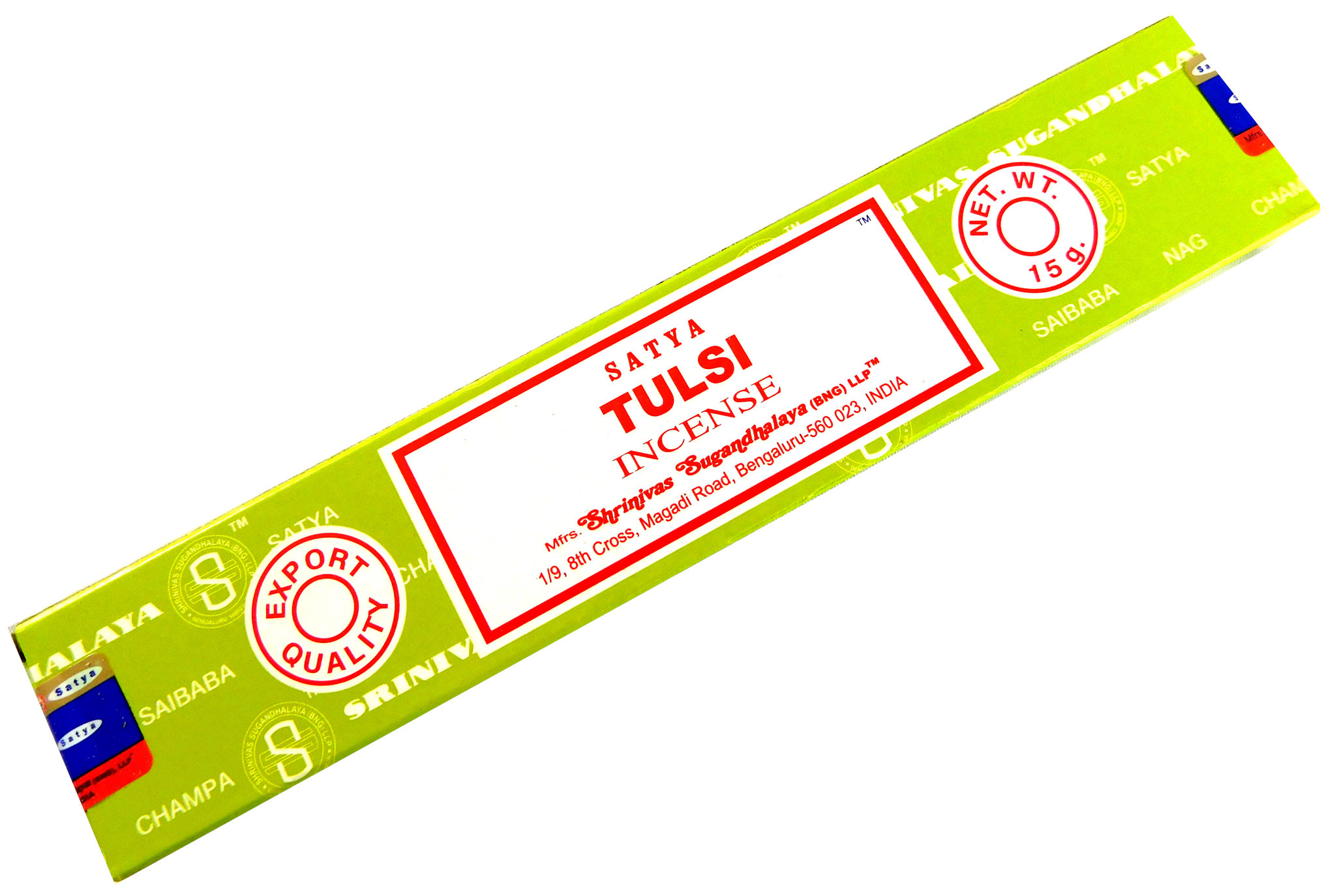 Bild von Räucherstäbchen Tulsi von Satya 15g Packung. Ca. 15 Incence Sticks