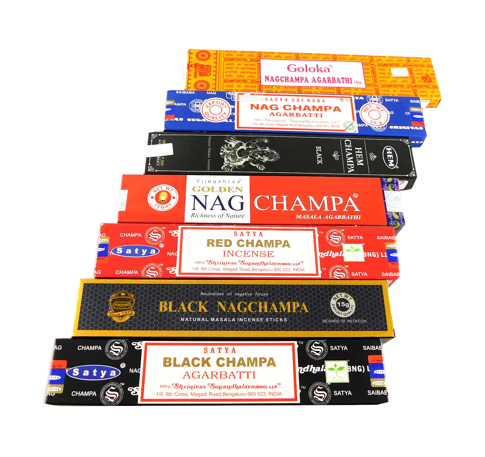 Bild von Nag Champa Mix  Räucherstäbchen - Set  6x Nag Champa a 15g