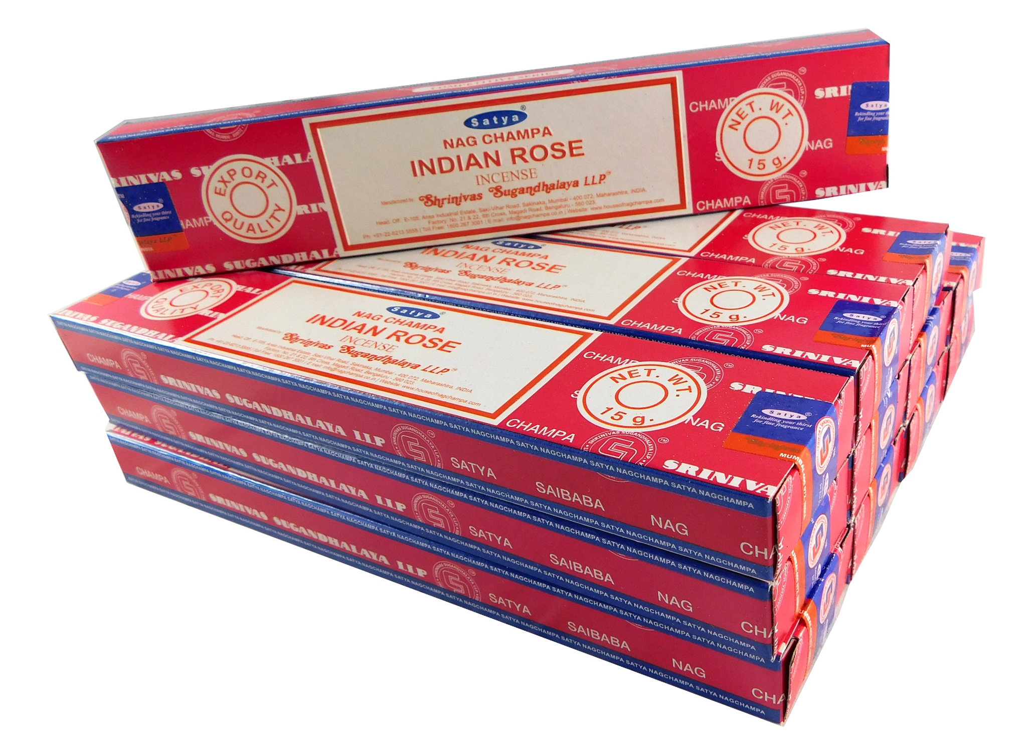 Satya Räucherstäbchen Indian Rose 12 Packs a 15g, Bild 1